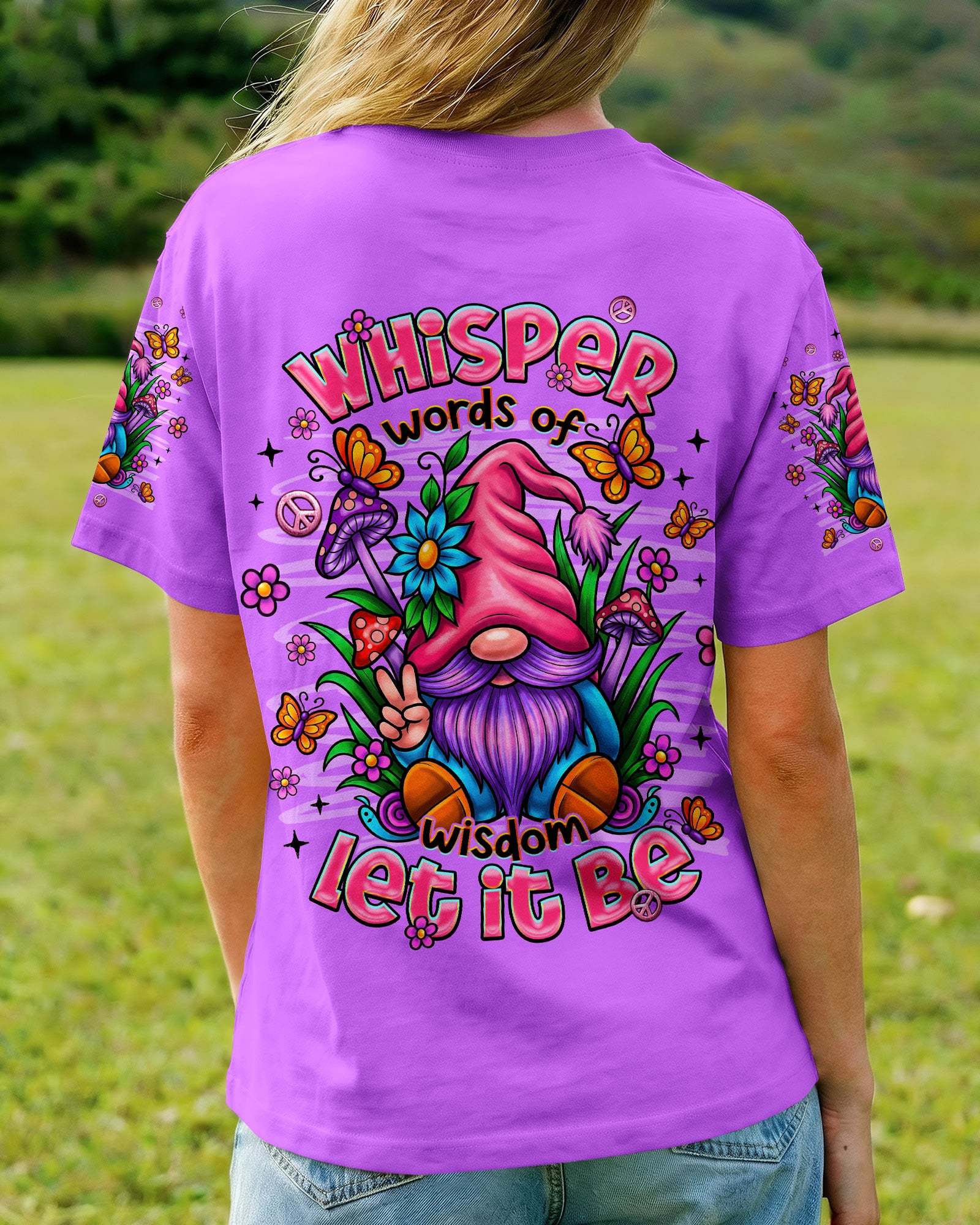 WHISPER WORDS OF WISDOM LET IT BE GNOME ALL OVER PRINT - TLNT2907261