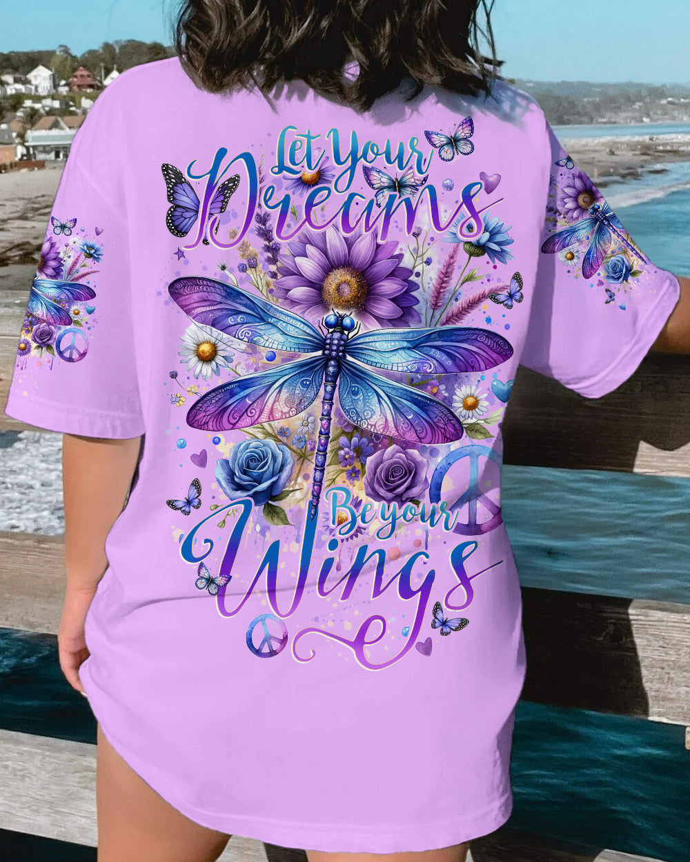 LET YOUR DREAMS BE YOUR WINGS DRAGONFLY ALL OVER PRINT - TYTD0201242