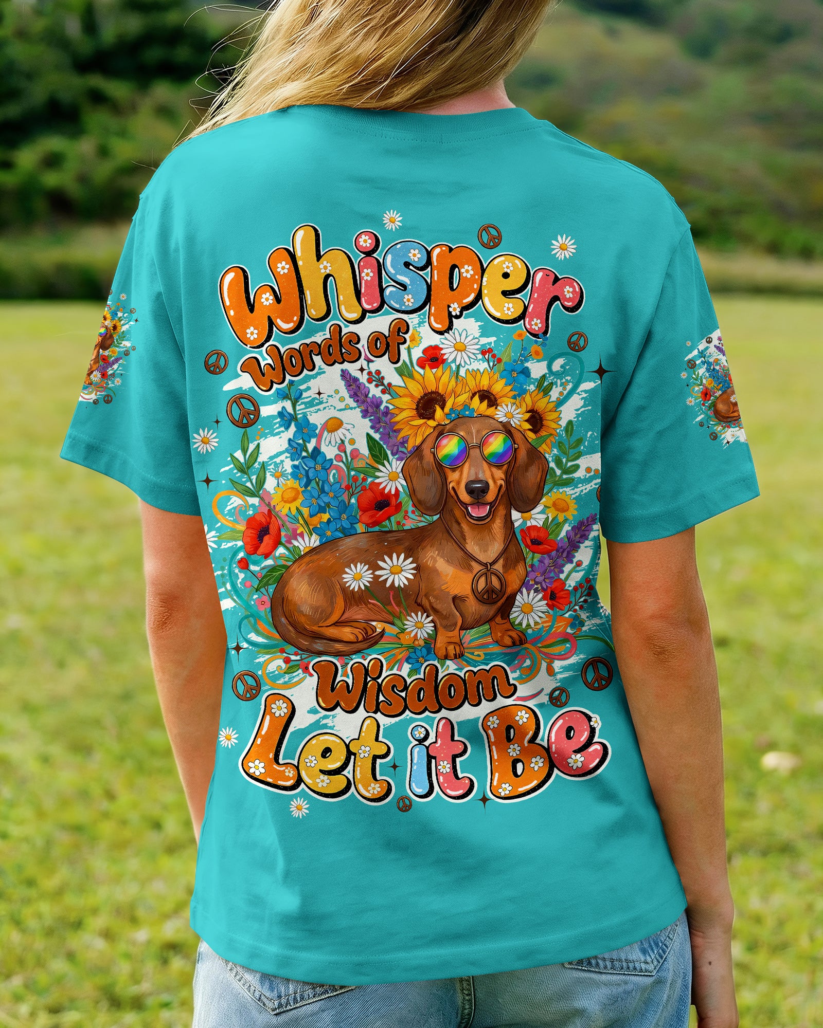 WHISPER WORDS OF WISDOM LET IT BE DACHSHUND DOG ALL OVER PRINT - TYQY0405262