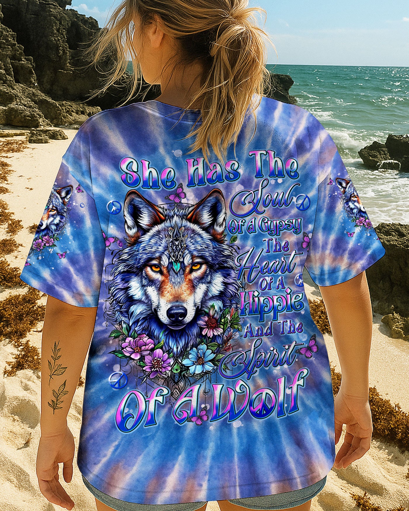SPIRIT OF A WOLF TIE  DYE ALL OVER PRINT - TLNT2006252