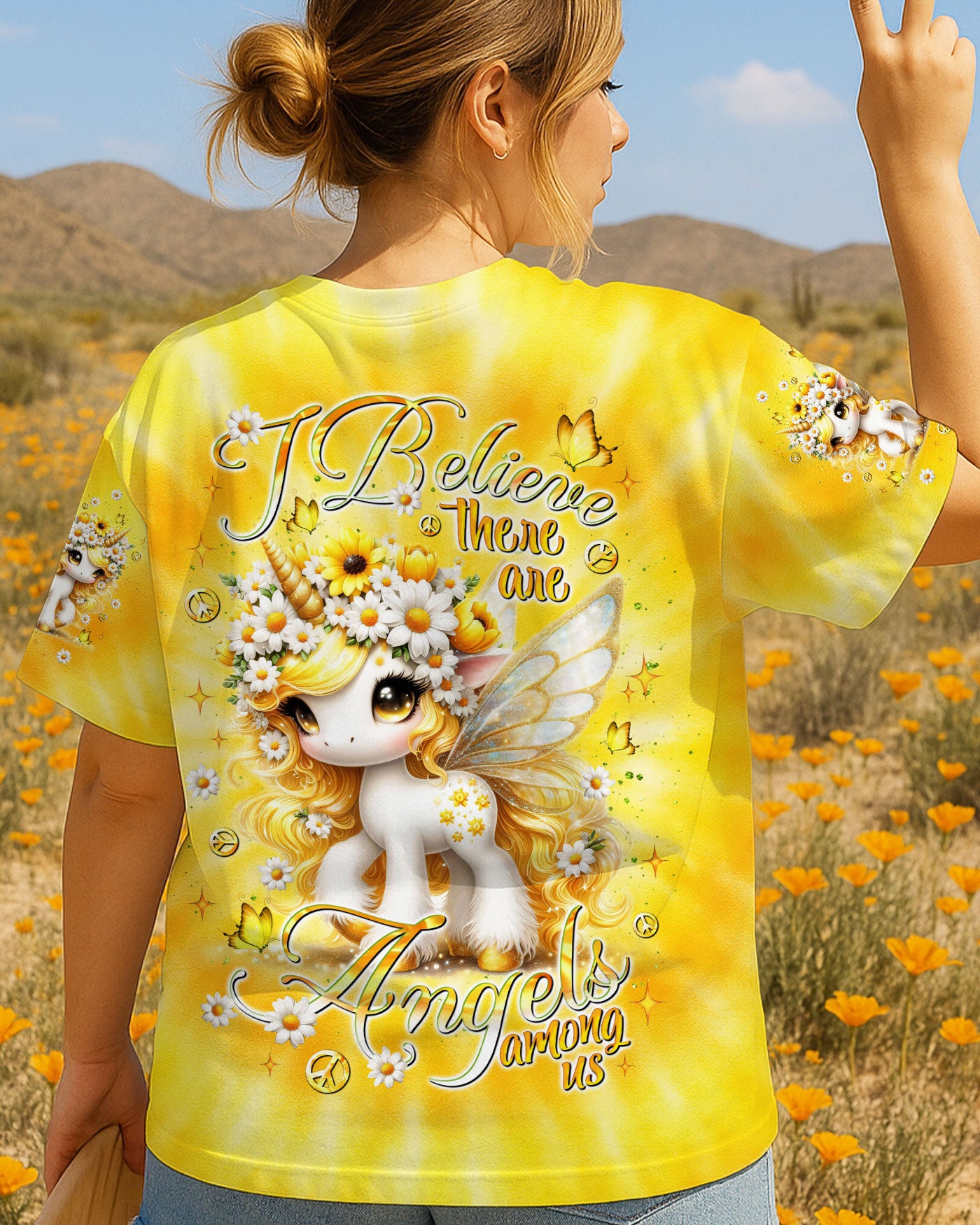 I BELIEVE THERE ARE ANGELS AMONG US UNICORN ALL OVER PRINT - TLNT0407254