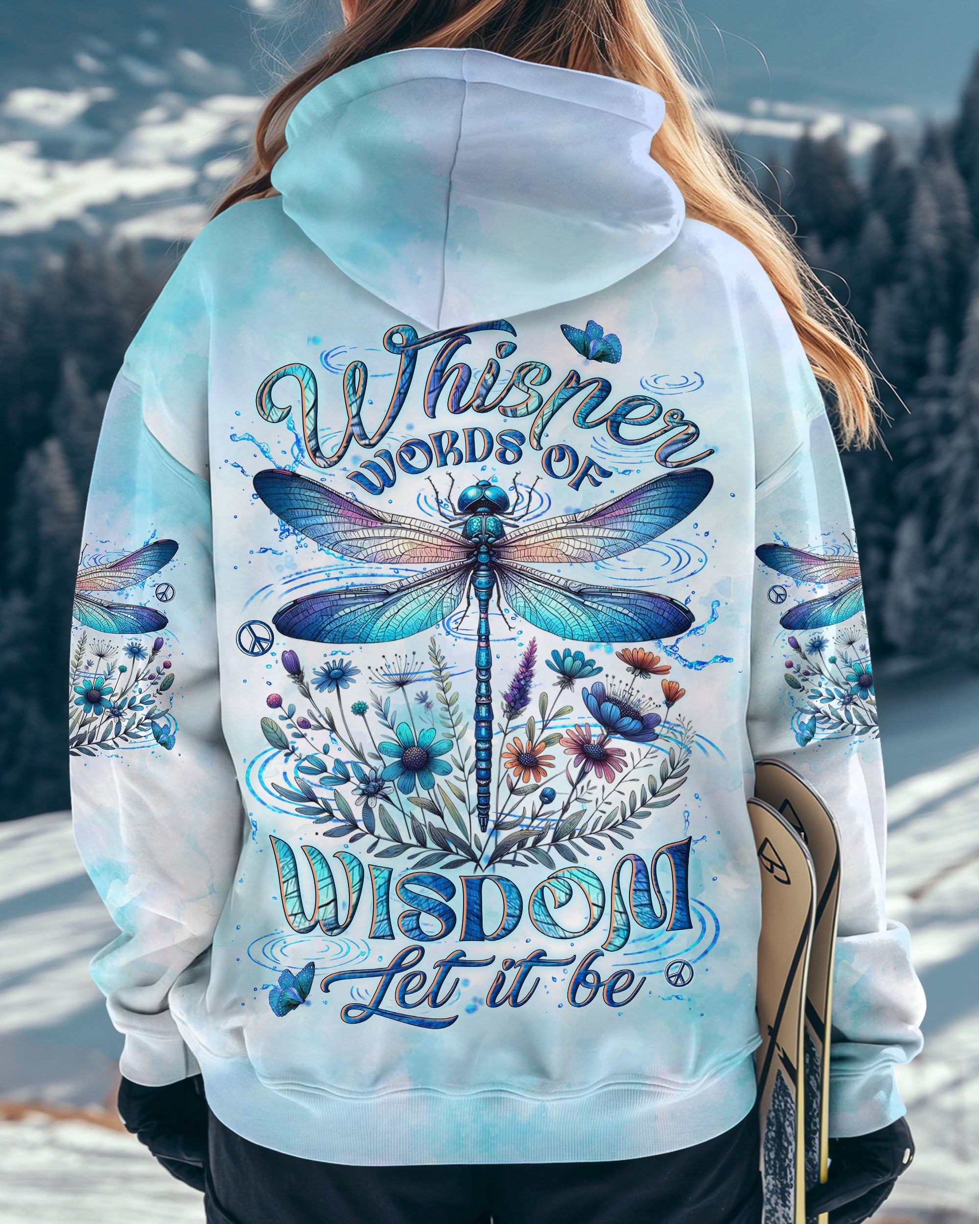 WHISPER WORDS OF WISDOM SUNFLOWER DRAGONFLY ALL OVER PRINT - YHLN2512242