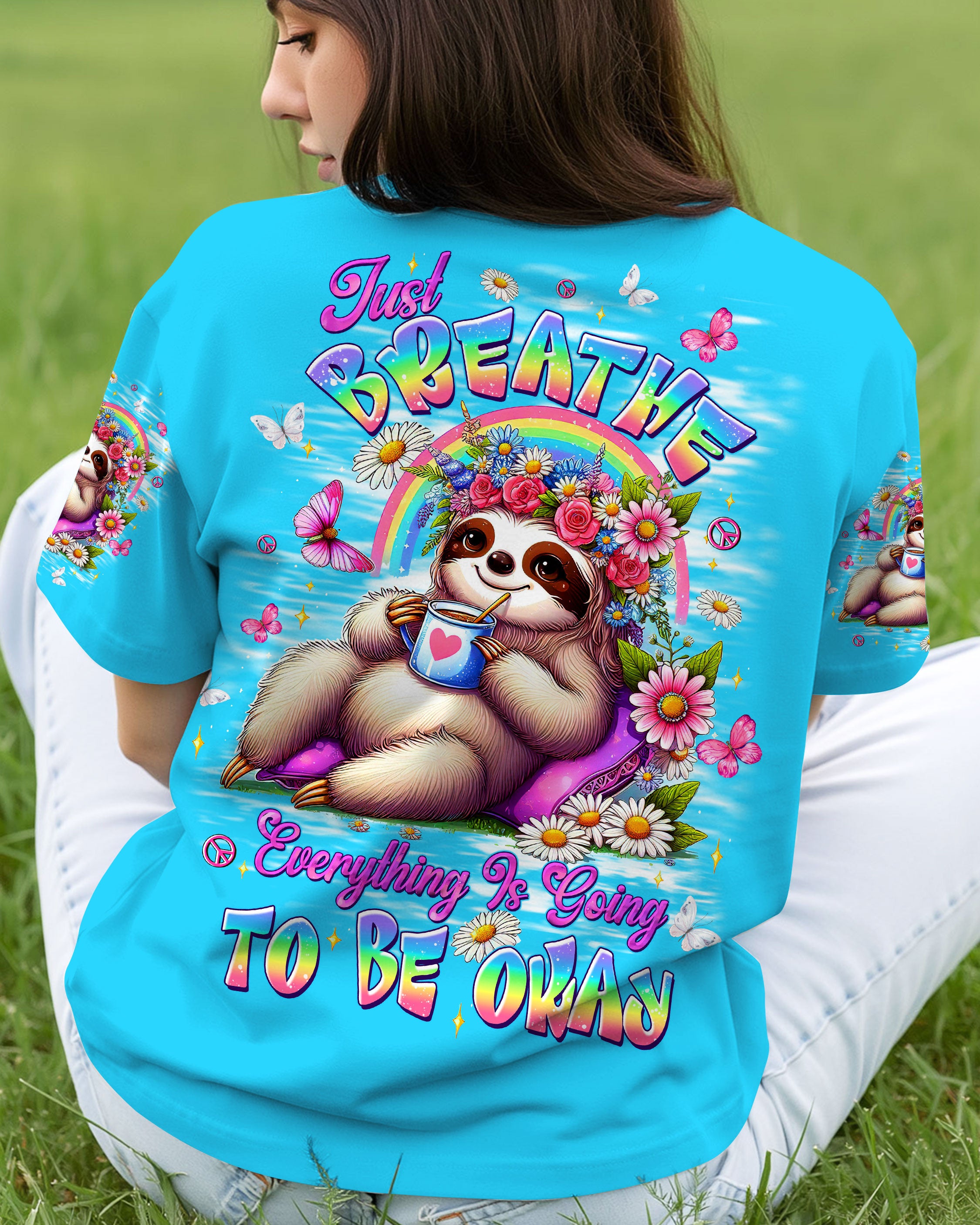 JUST BREATHE SLOTH ALL OVER PRINT - TLTW1709254