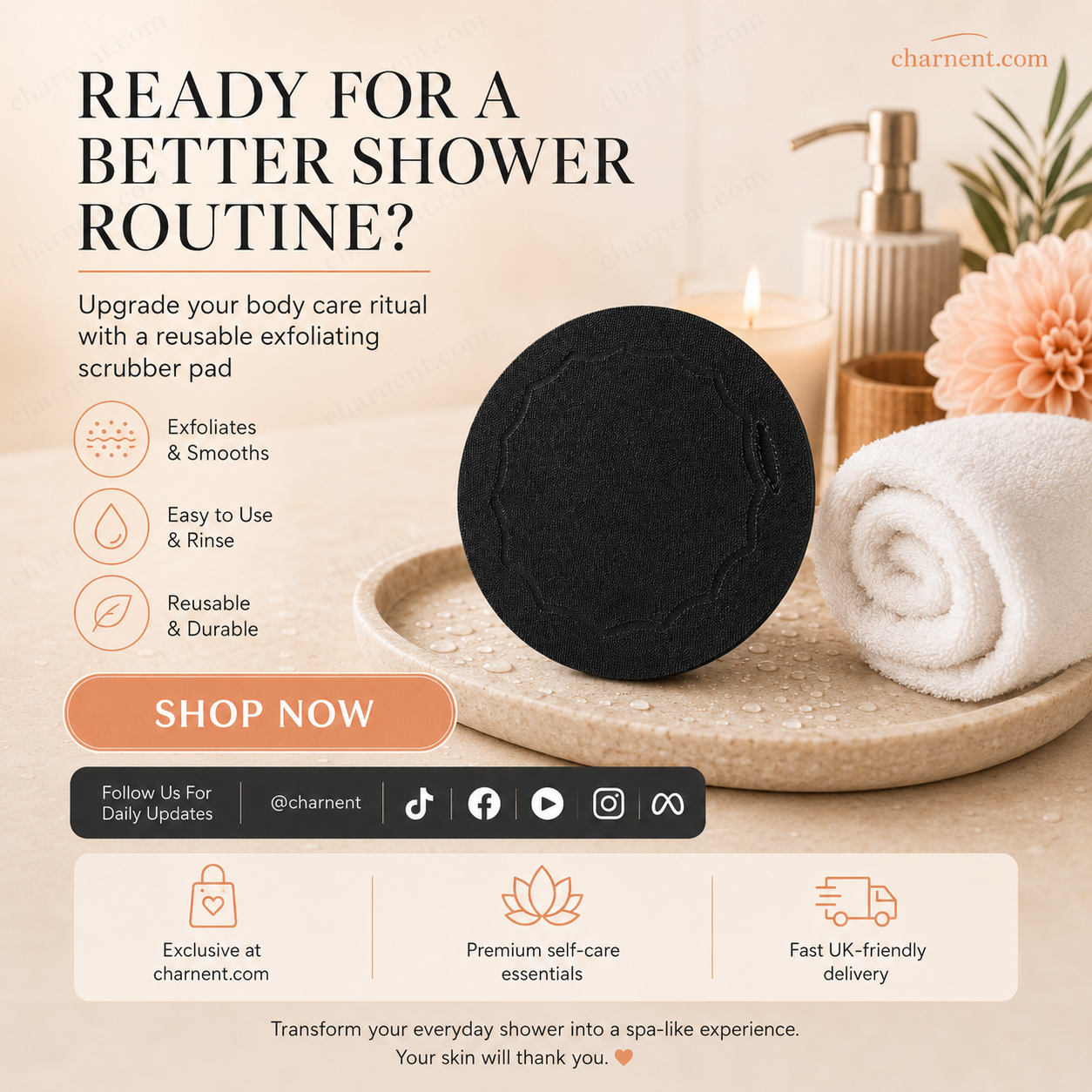🚿 Exfoliating Scrub Bath Pads🧖‍♀️