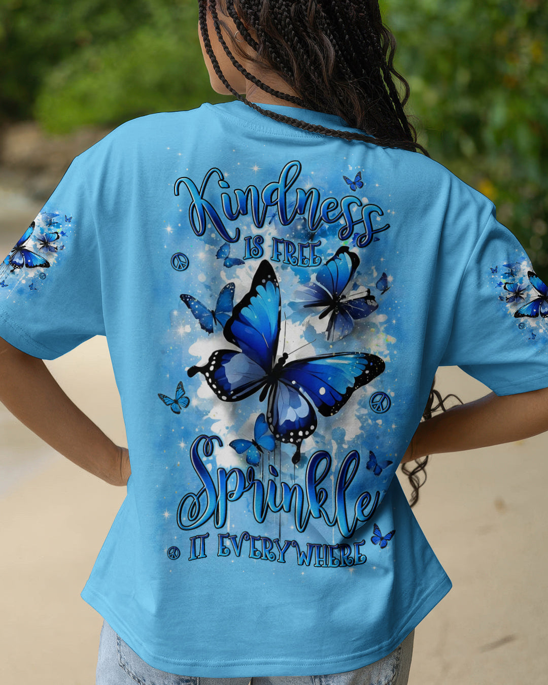 KINDNESS IS FREE SPRINKLE IT EVERYWHERE BUTTERFLIES ALL OVER PRINT - TYLN0403261