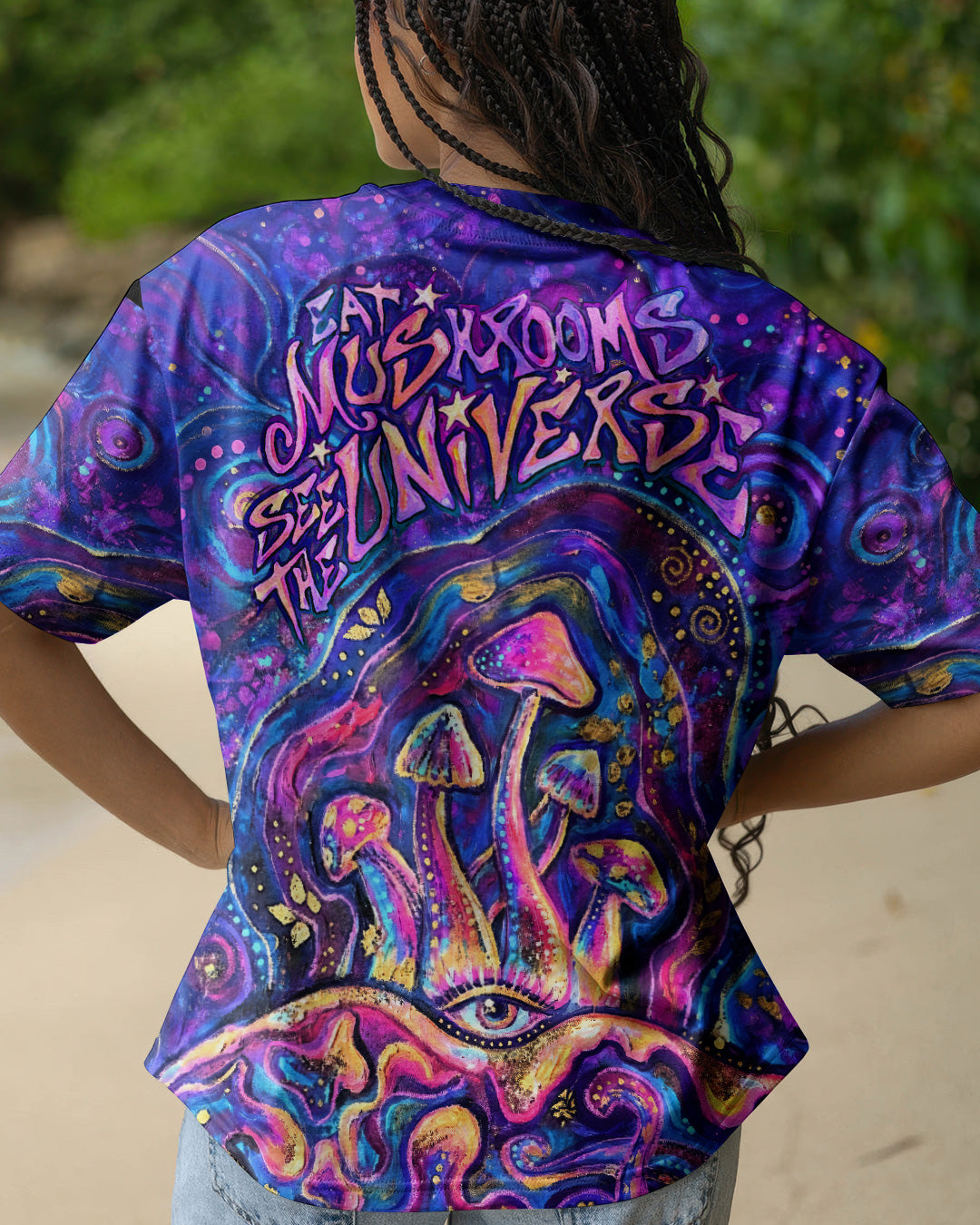 EAT MUSHROOMS SEE THE UNIVERSE SWIRL ALL OVER PRINT - RI3003262