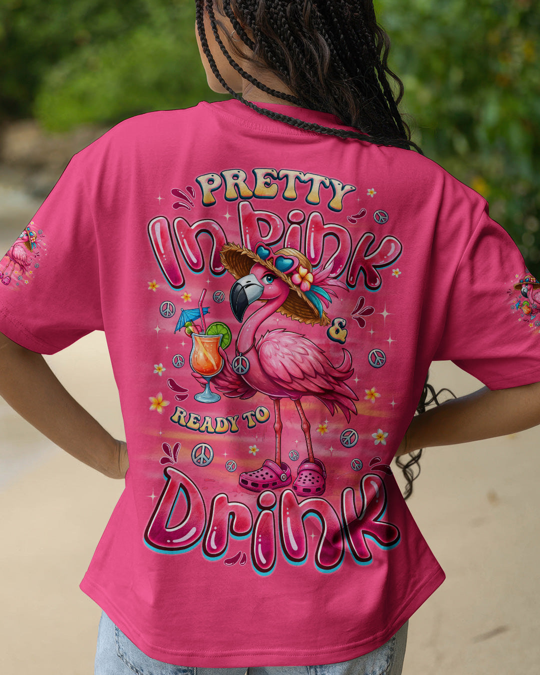 PRETTY IN PINK FLAMINGO ALL OVER PRINT - TYQY3103261