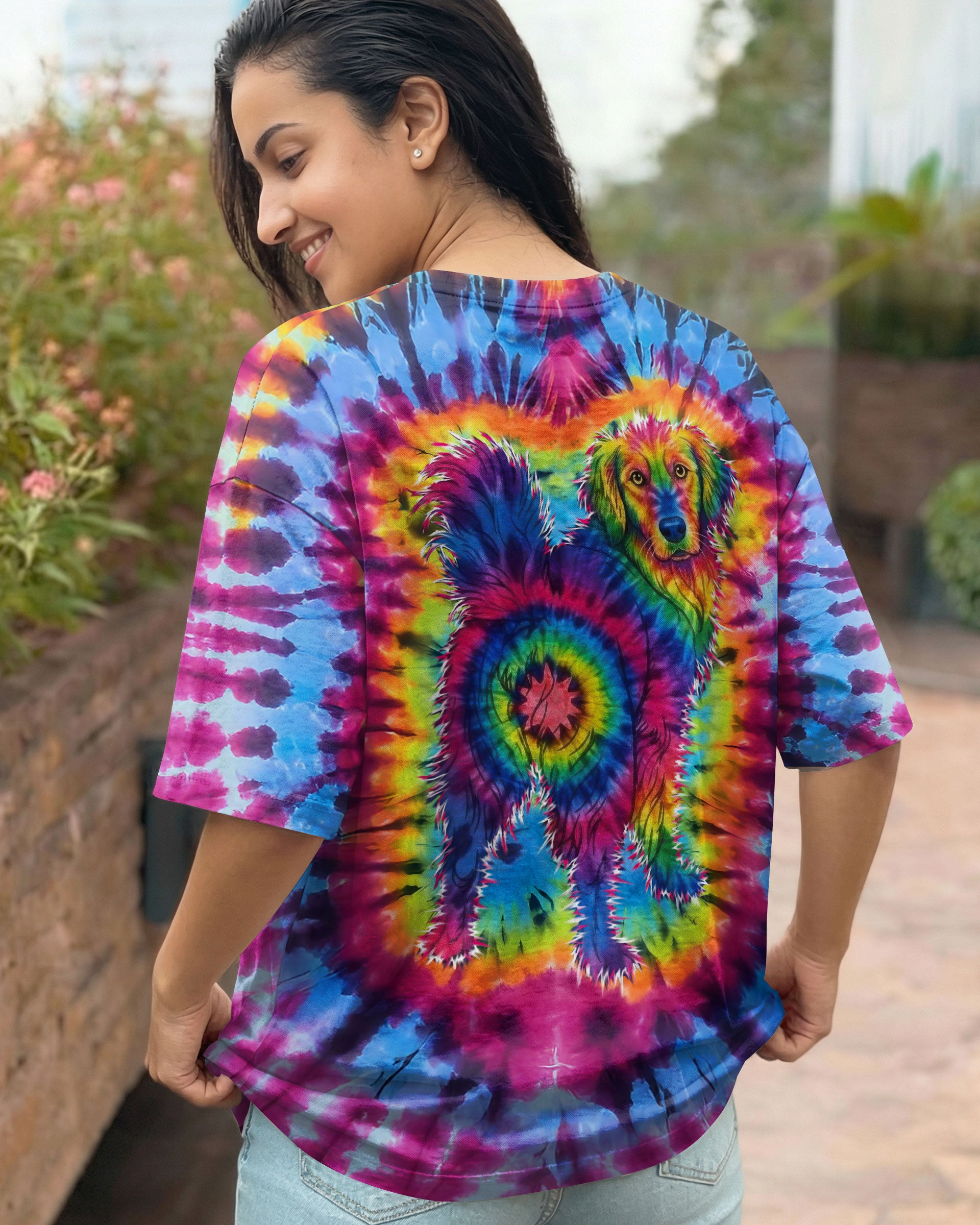 GOLDEN RETRIEVER  DOG SWIRL ALL OVER PRINT - TLTW0701263