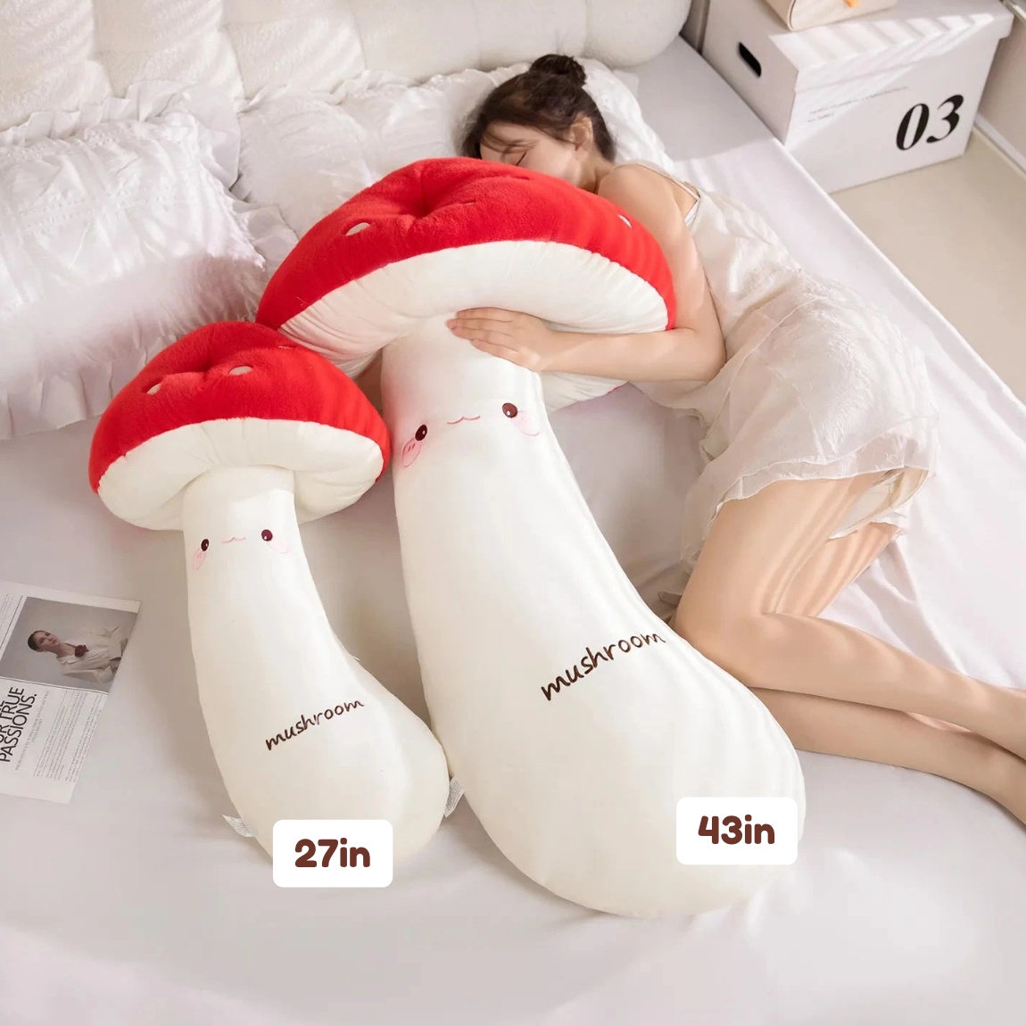 Mushie the Long Snuggly Kawaii Mushroom Plushies
