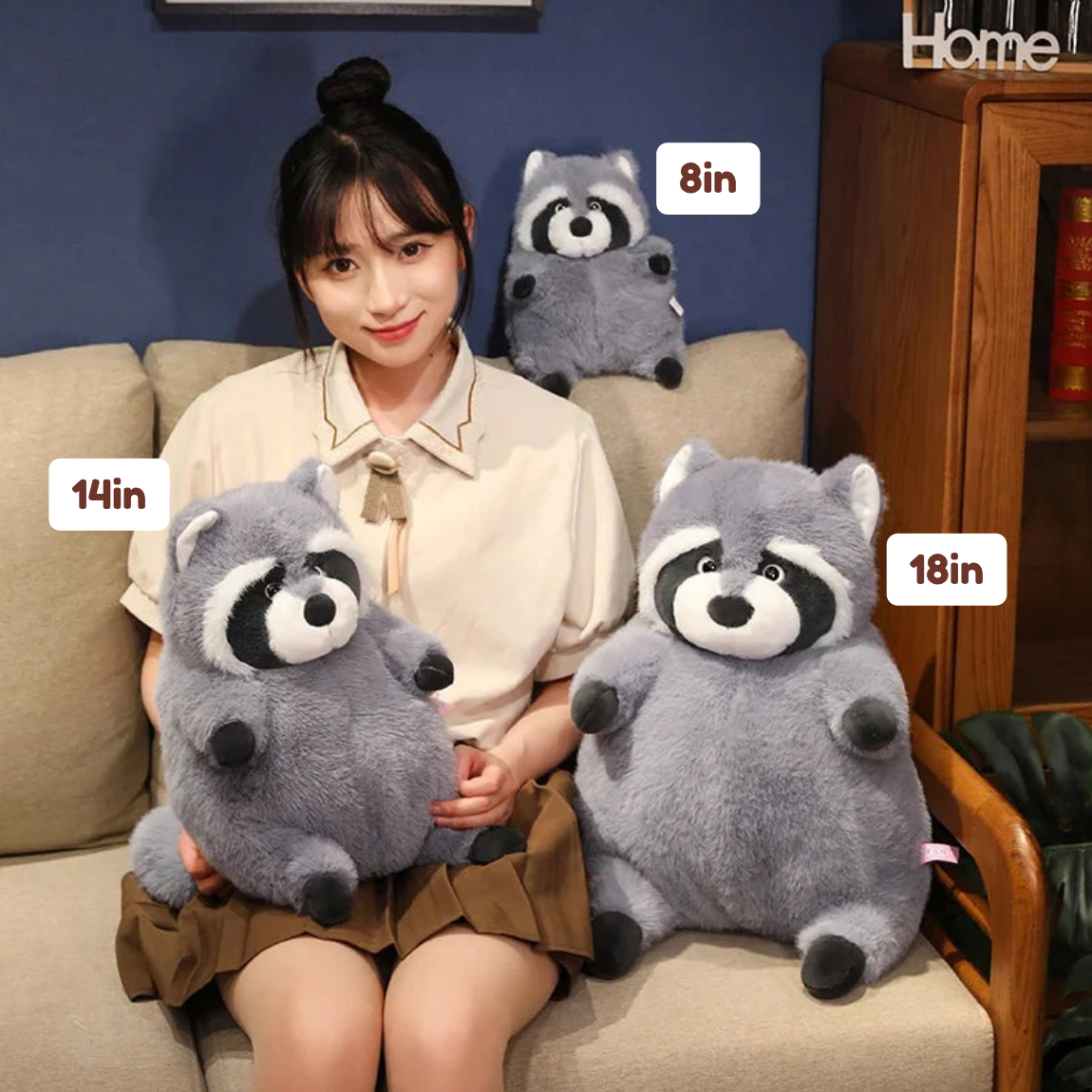 Peanut the Chubby Raccoon Plushie