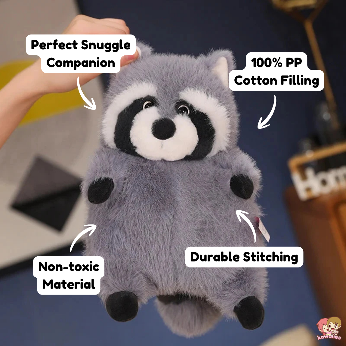 Peanut the Chubby Raccoon Plushie