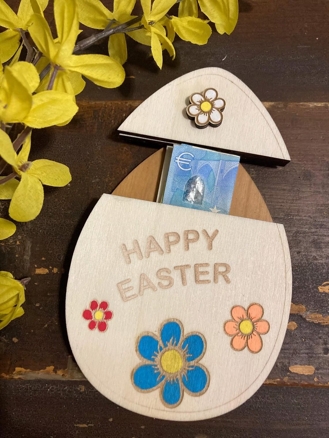 🔥Last Day: Buy 4 get 4 free - Wooden Easter Egg with Money Compartment