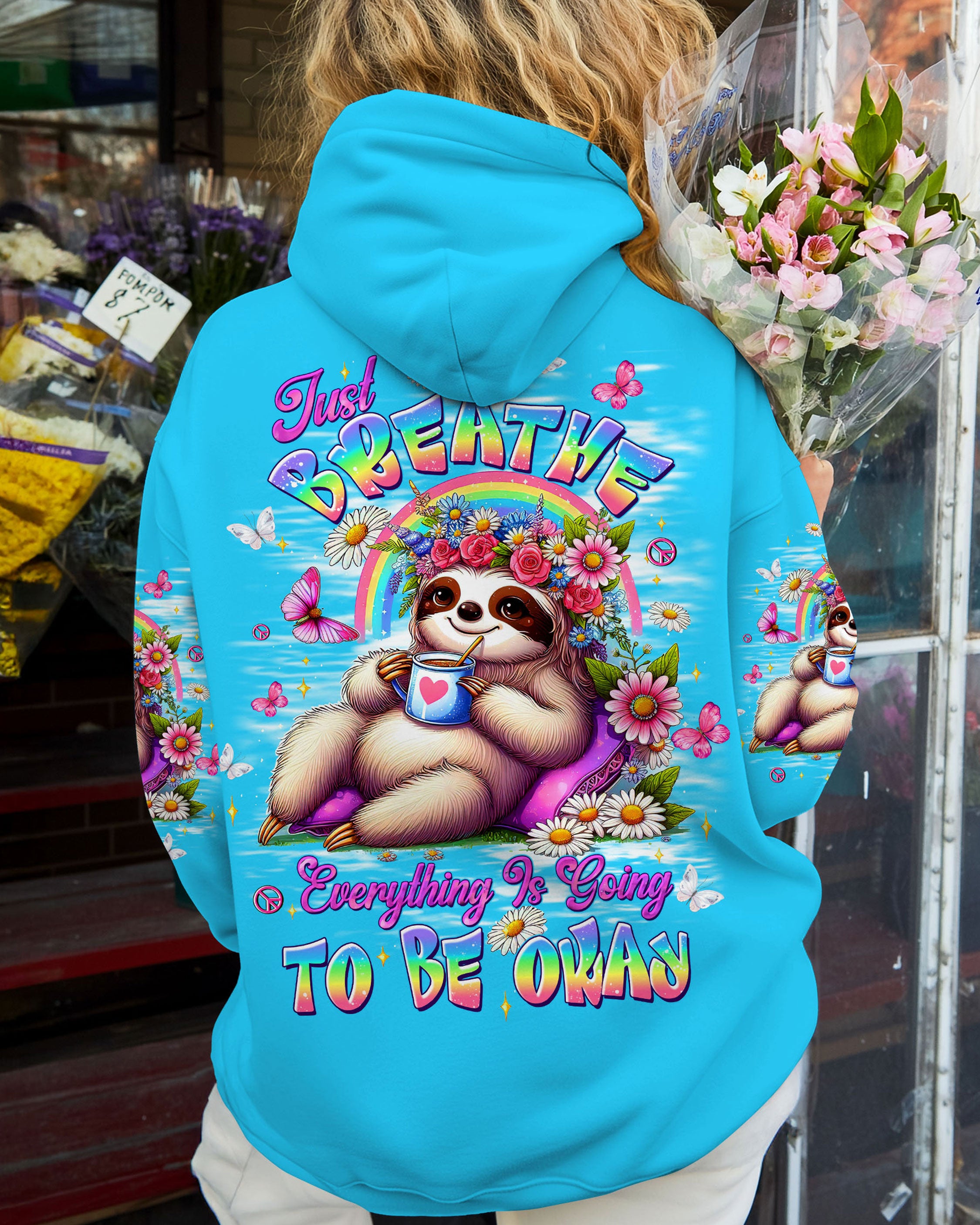 JUST BREATHE SLOTH ALL OVER PRINT - TLTW1709254