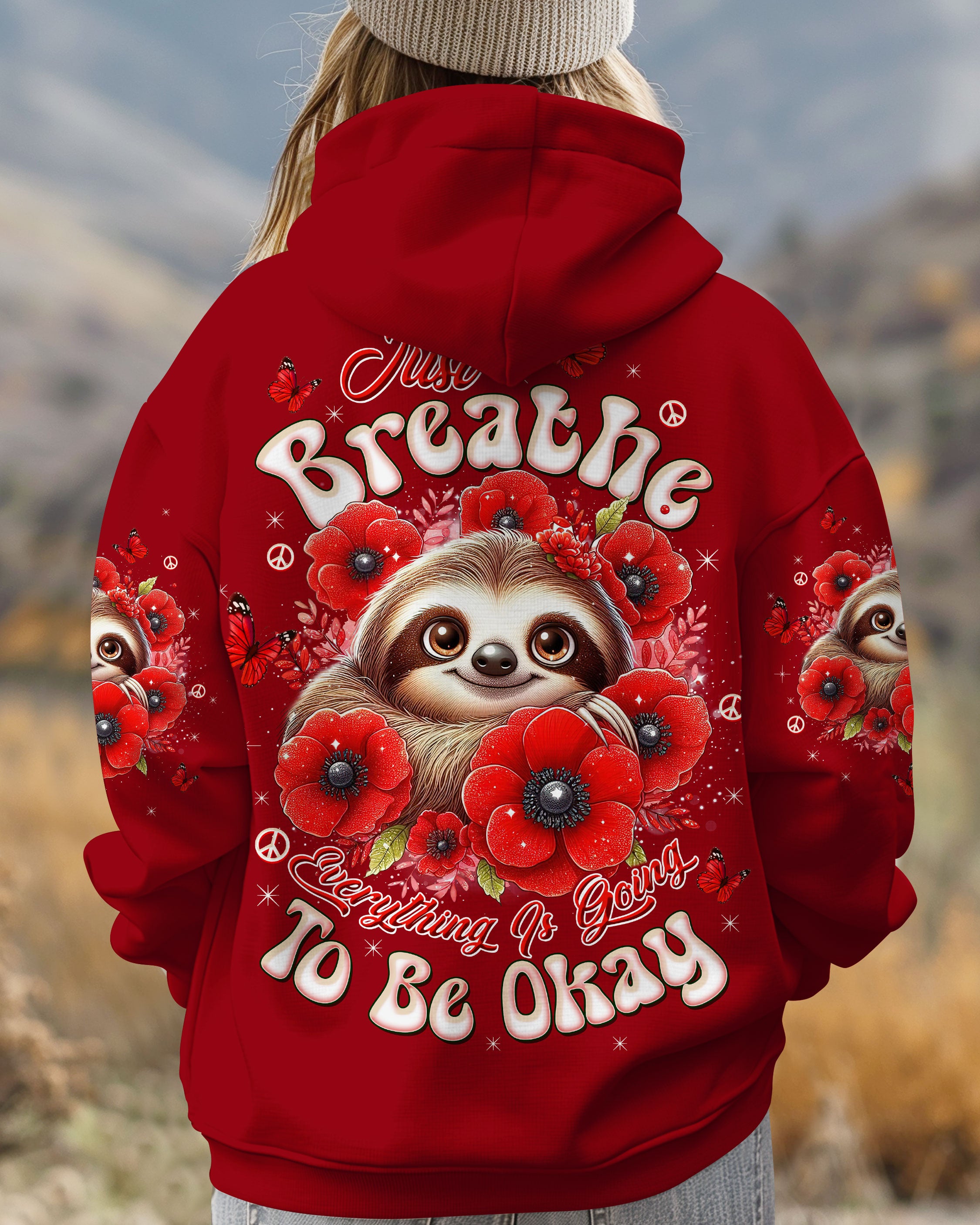 JUST BREATHE SLOTH ALL OVER PRINT - TLTW2409253