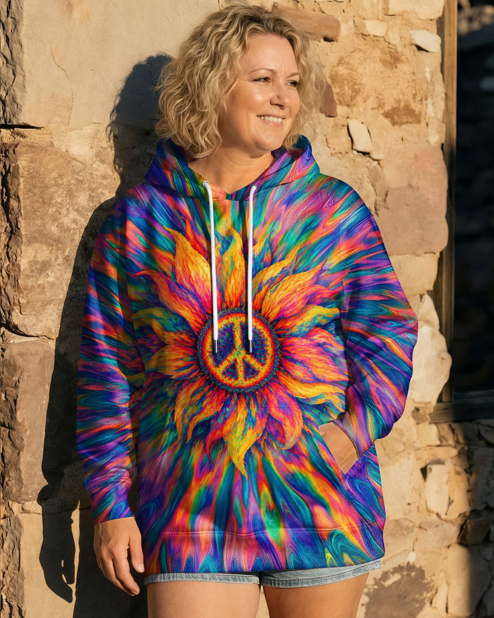 SUNFLOWER PEACE BURST ALL OVER PRINT - TLTW0306263