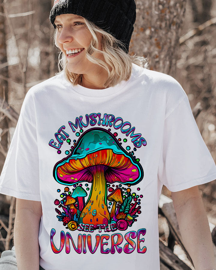 EAT MUSHROOMS SEE THE UNIVERSE TIE DYE COTTON SHIRT - TLTW2707239