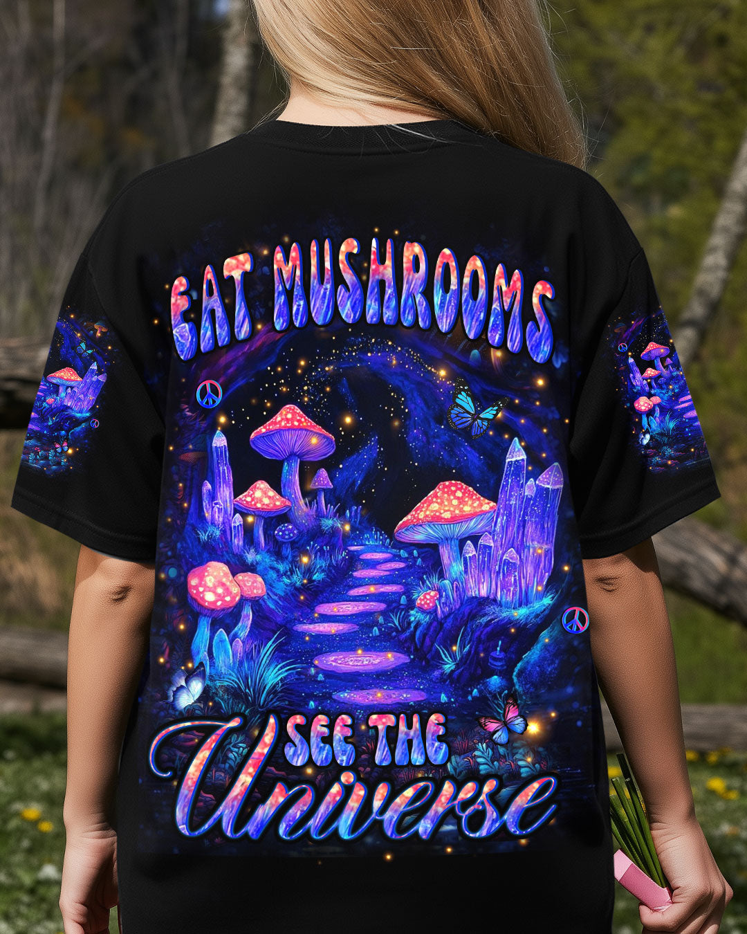 EAT MUSHROOMS SEE THE UNIVERSE ALL OVER PRINT - YHHN0112252