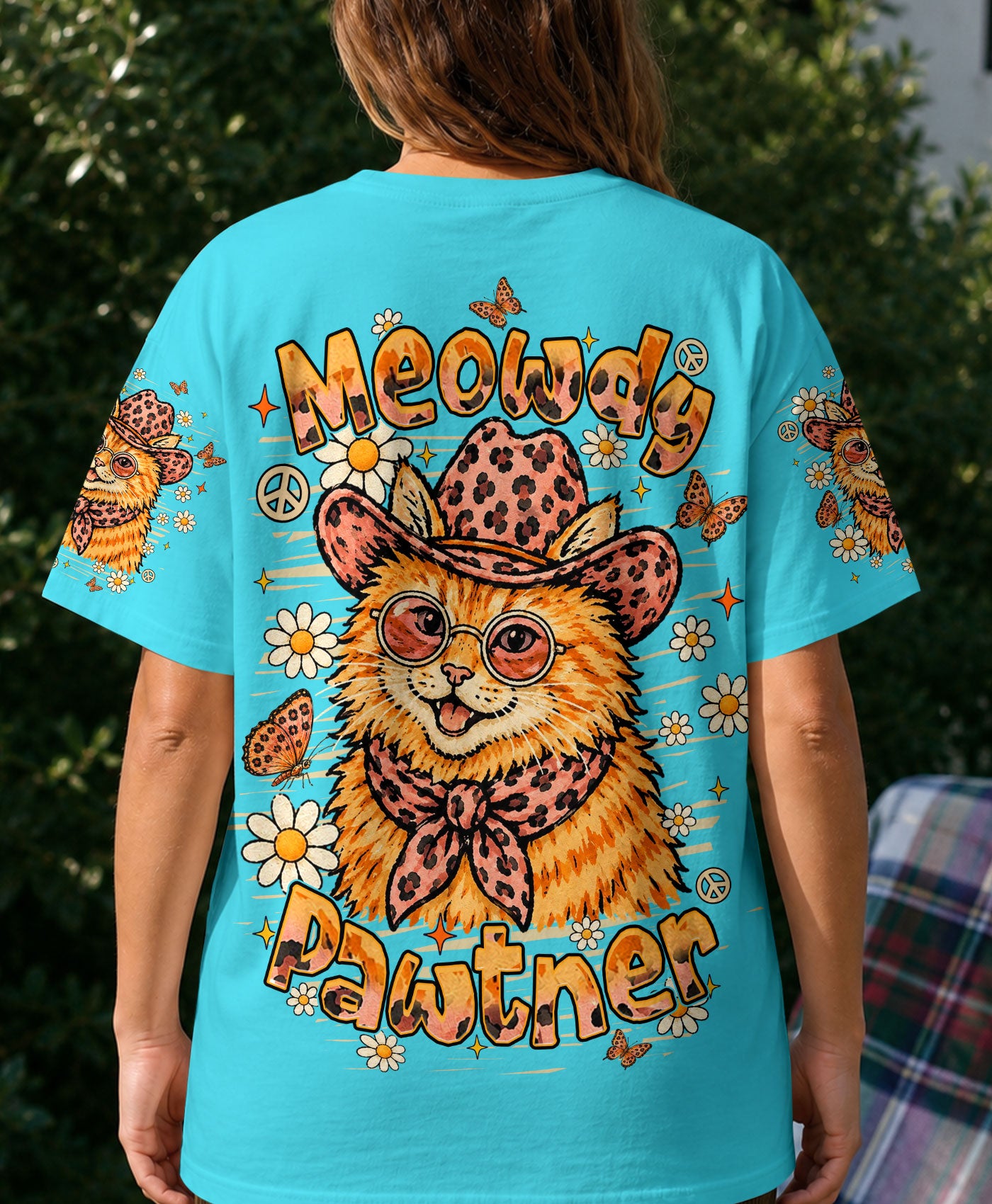 MEOWDY PAWTNER ORANGE TABBY CAT ALL OVER PRINT - TLHN2307261