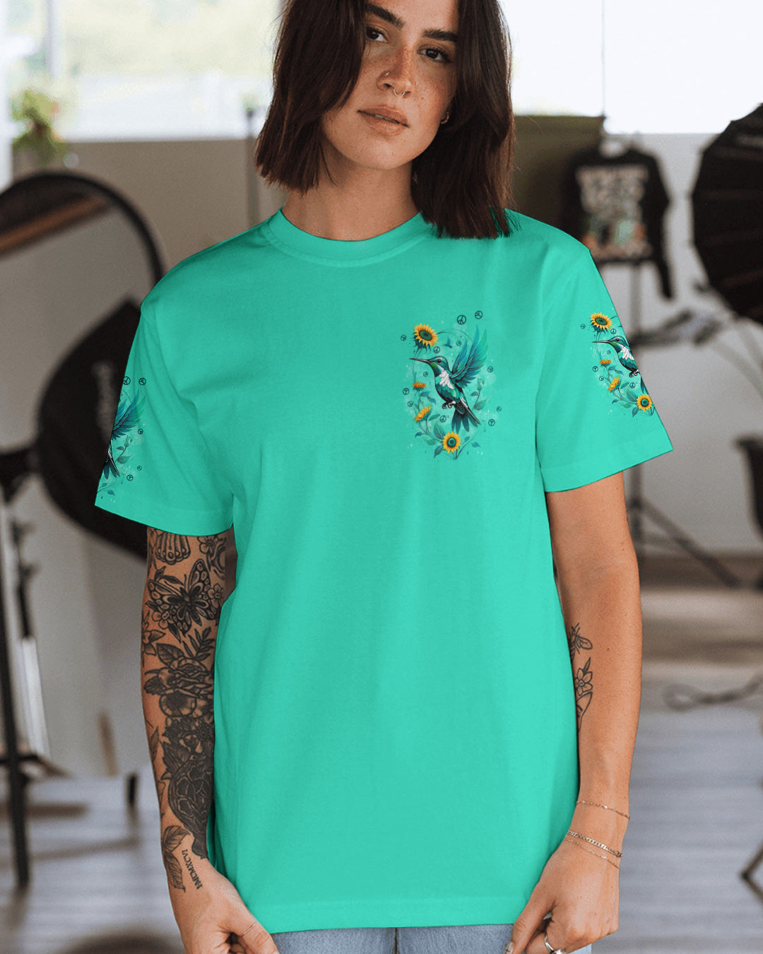 JUST BREATHE HUMMINGBIRD ALL OVER PRINT - TYPQ2702262