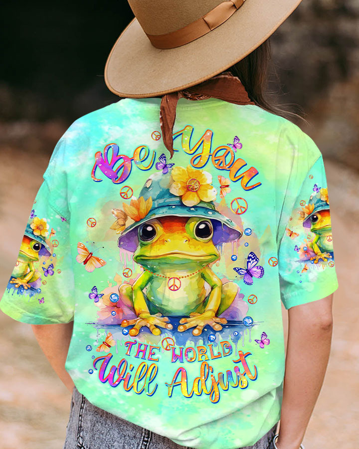 BE YOU THE WORLD WILL ADJUST FROG ALL OVER PRINT - TLTW0612236