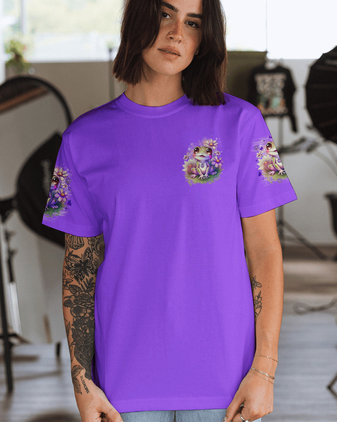 BE YOU THE WORLD WILL ADJUST FROG ALL OVER PRINT - TLNO0302261