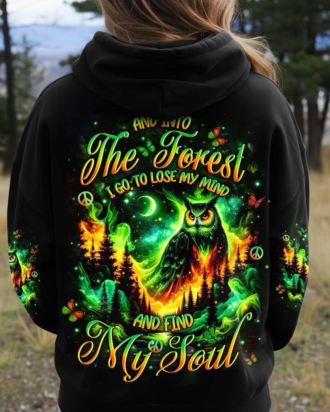 AND INTO THE FOREST I GO OWL ALL OVER PRINT - YHHN0412251