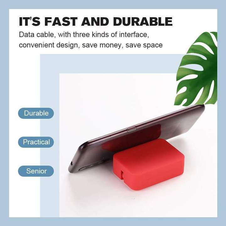 3-In-1 Data Cable Phone Stand