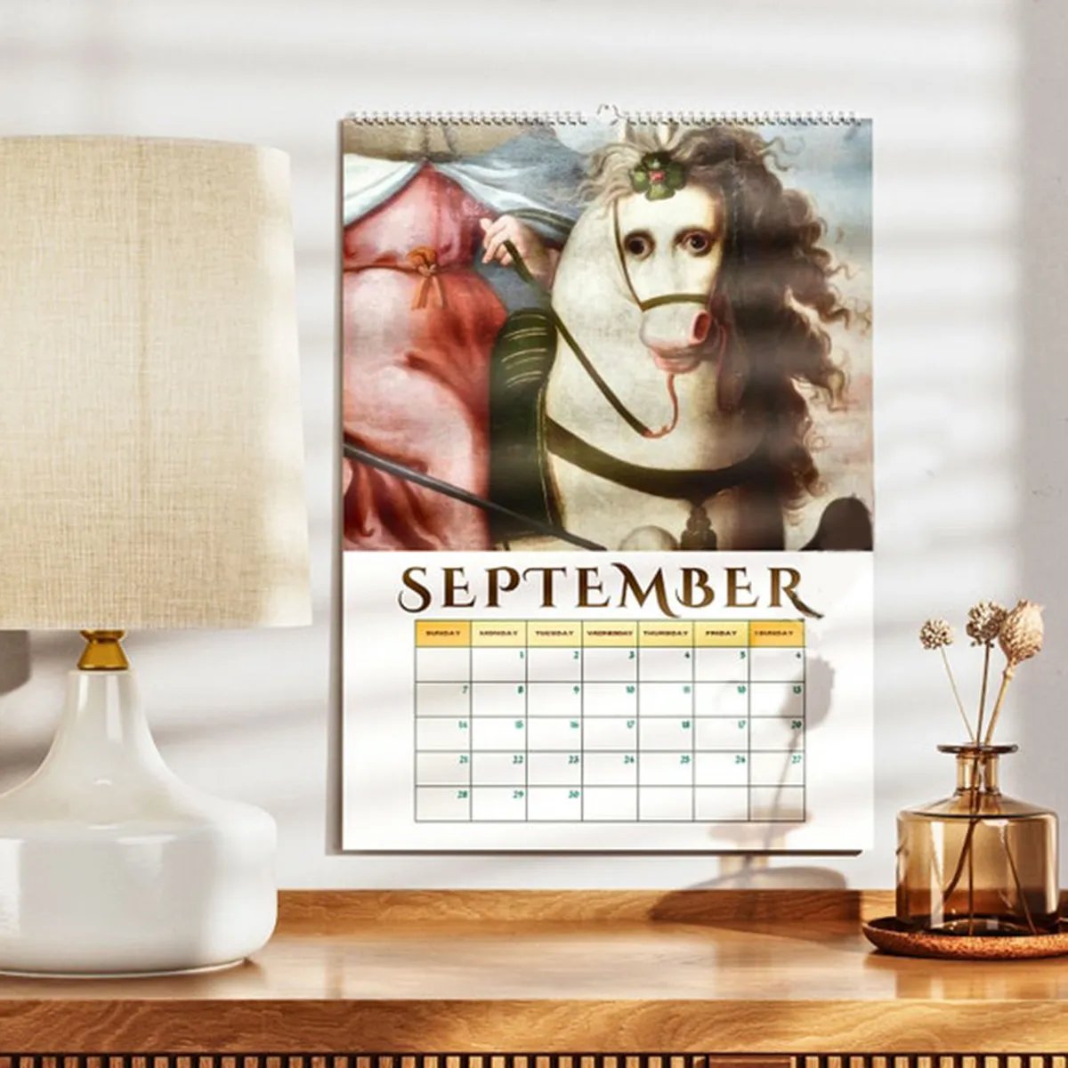 🐎2025 Medieval Horses Wall Calendar📅