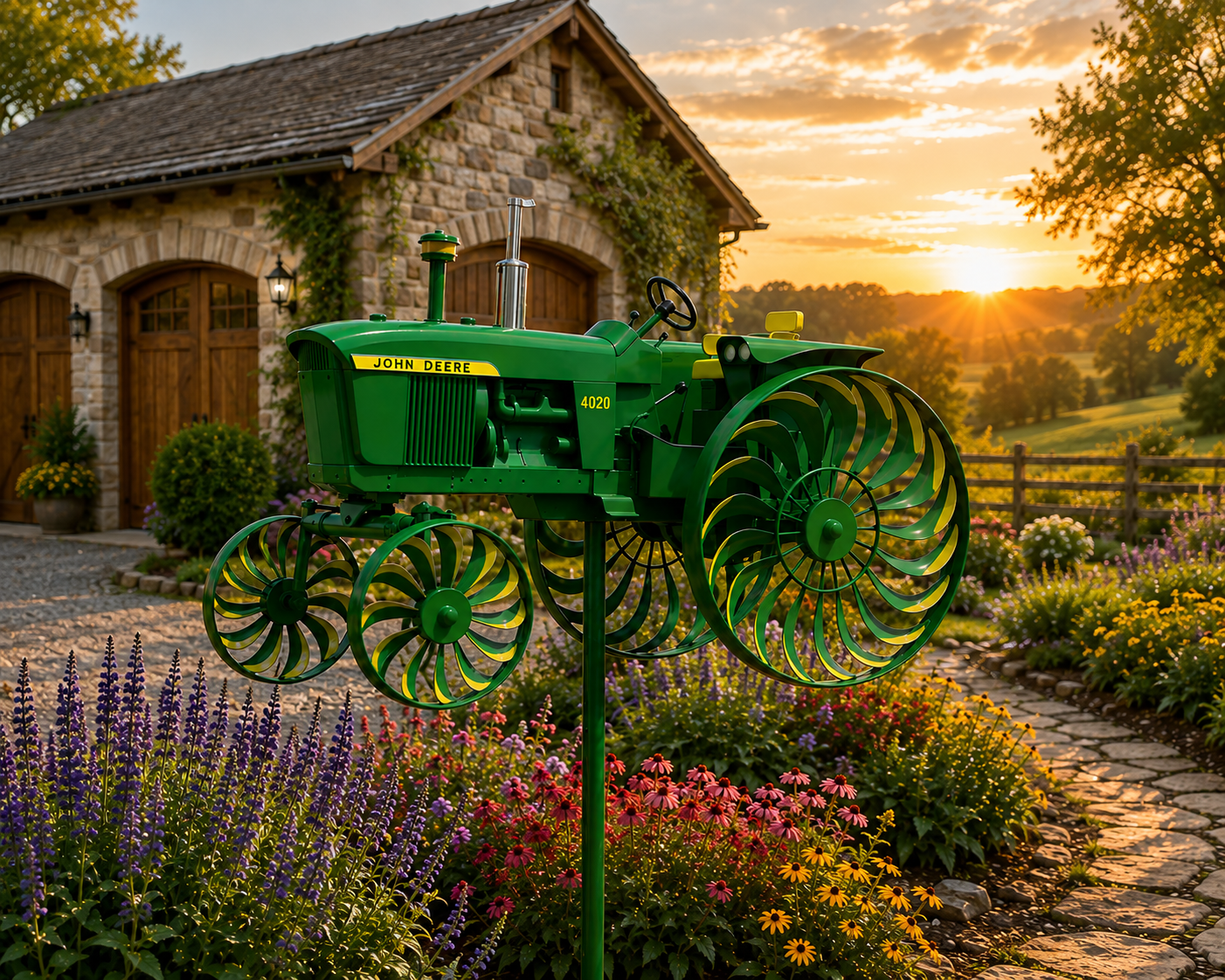 🔥Limited Edition, Only 100 Sets Left! - John Deere Garden Wind Spinner