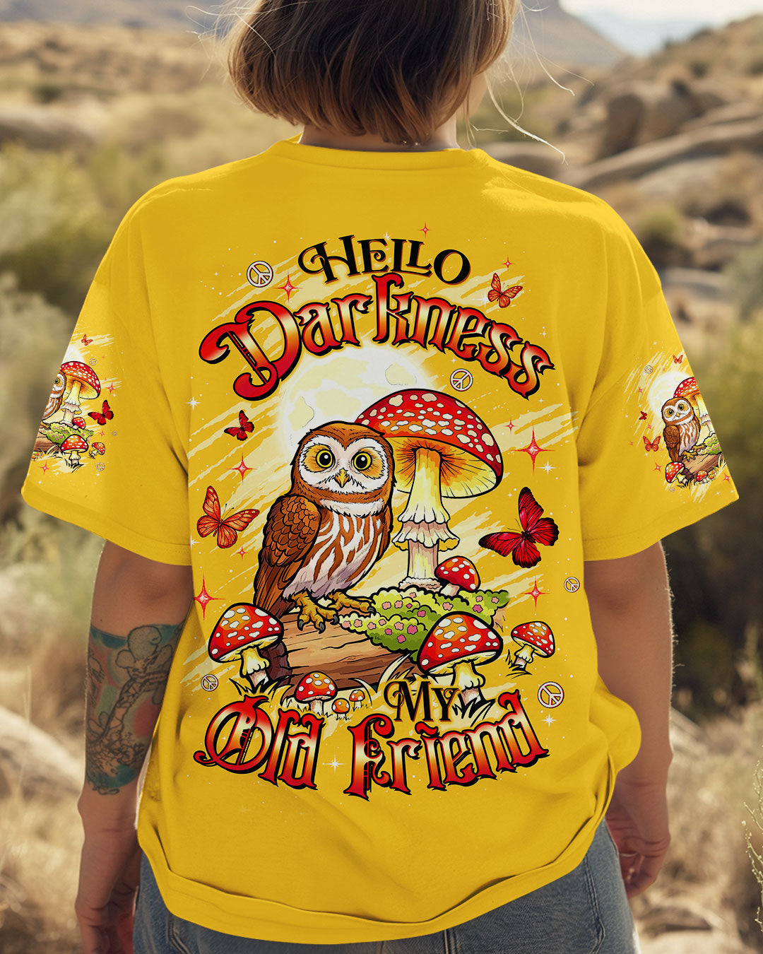 HELLO DARKNESS MY OLD FRIEND OWL ALL OVER PRINT - TLTW2909253