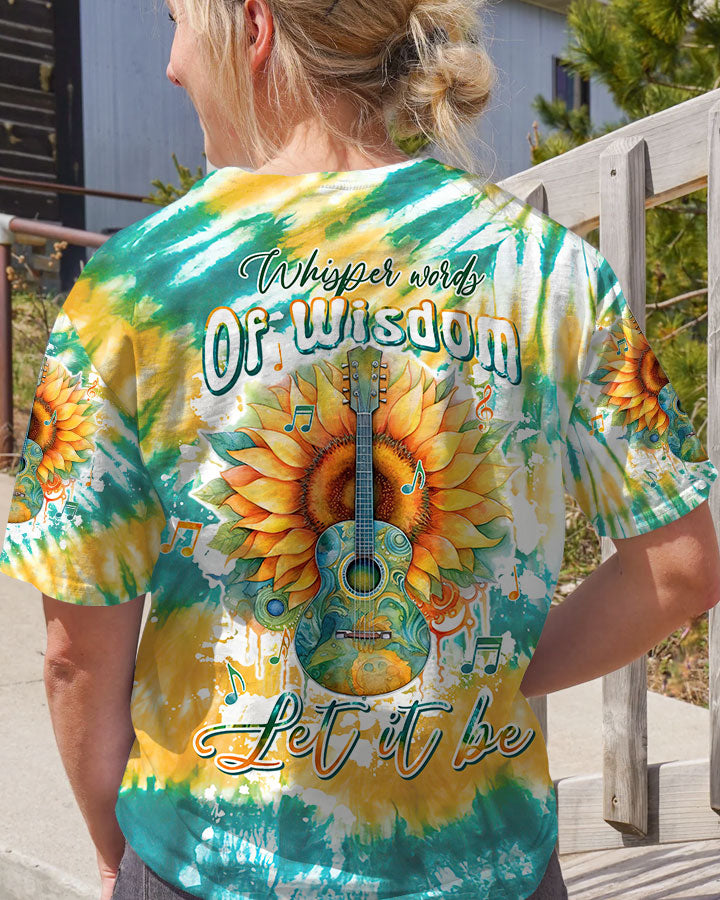 WHISPER WORDS OF WISDOM GUITAR SUNFLOWER TIE DYE ALL OVER PRINT - TLTW1005234