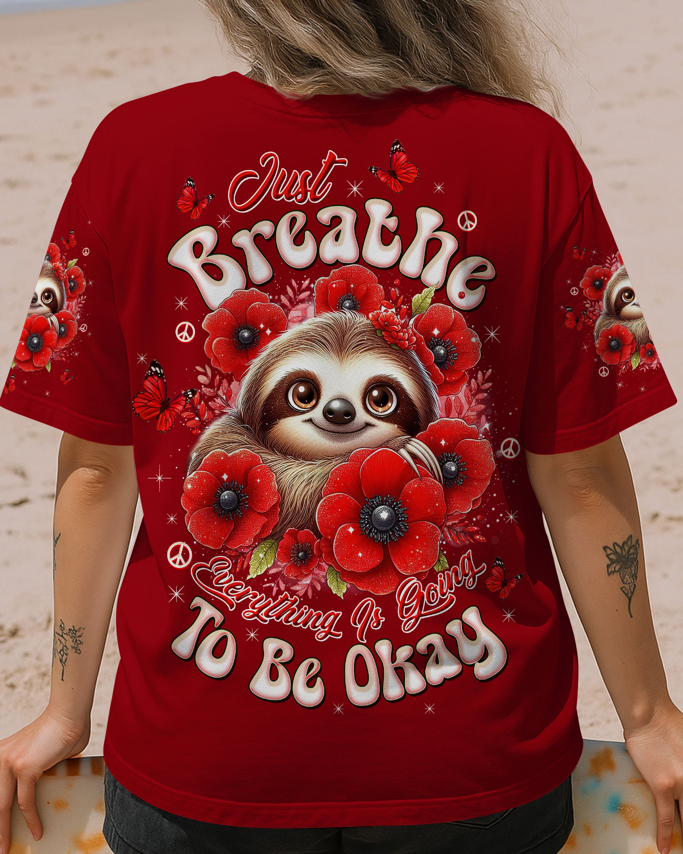 JUST BREATHE SLOTH ALL OVER PRINT - TLTW2409253