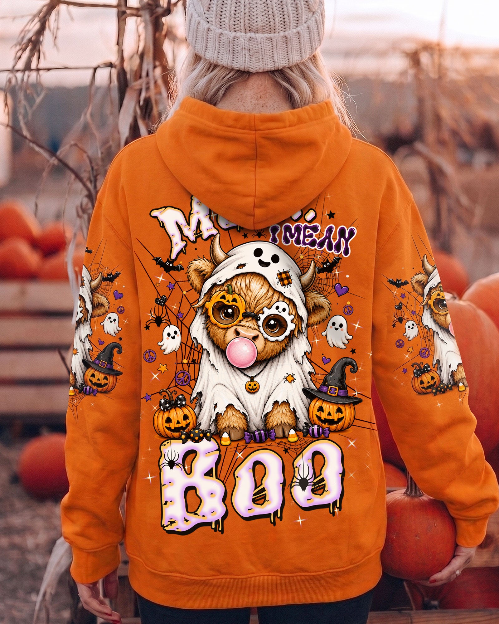 MOO I MEAN BOO HALLOWEEN ALL OVER PRINT - TLTW2007264