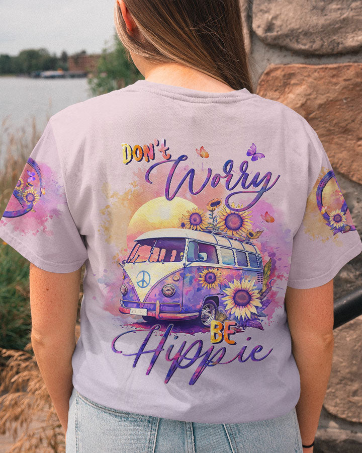 DON'T WORRY BE HIPPIE PURPLE ALL OVER PRINT - TLTW0403234