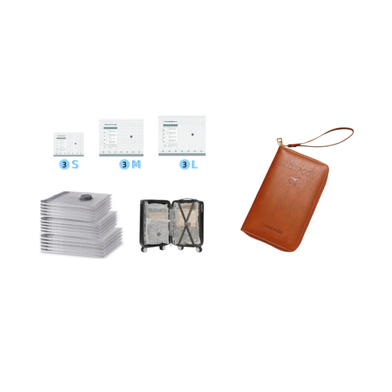 🥳💞50K+ SOLD!👵🧳  Cordless Vacuum Storage Set – 15 bags, 140L/min pump. Shrinks clothes, saves space. Waterproof & reusable. Holiday essential. 🎒⚡