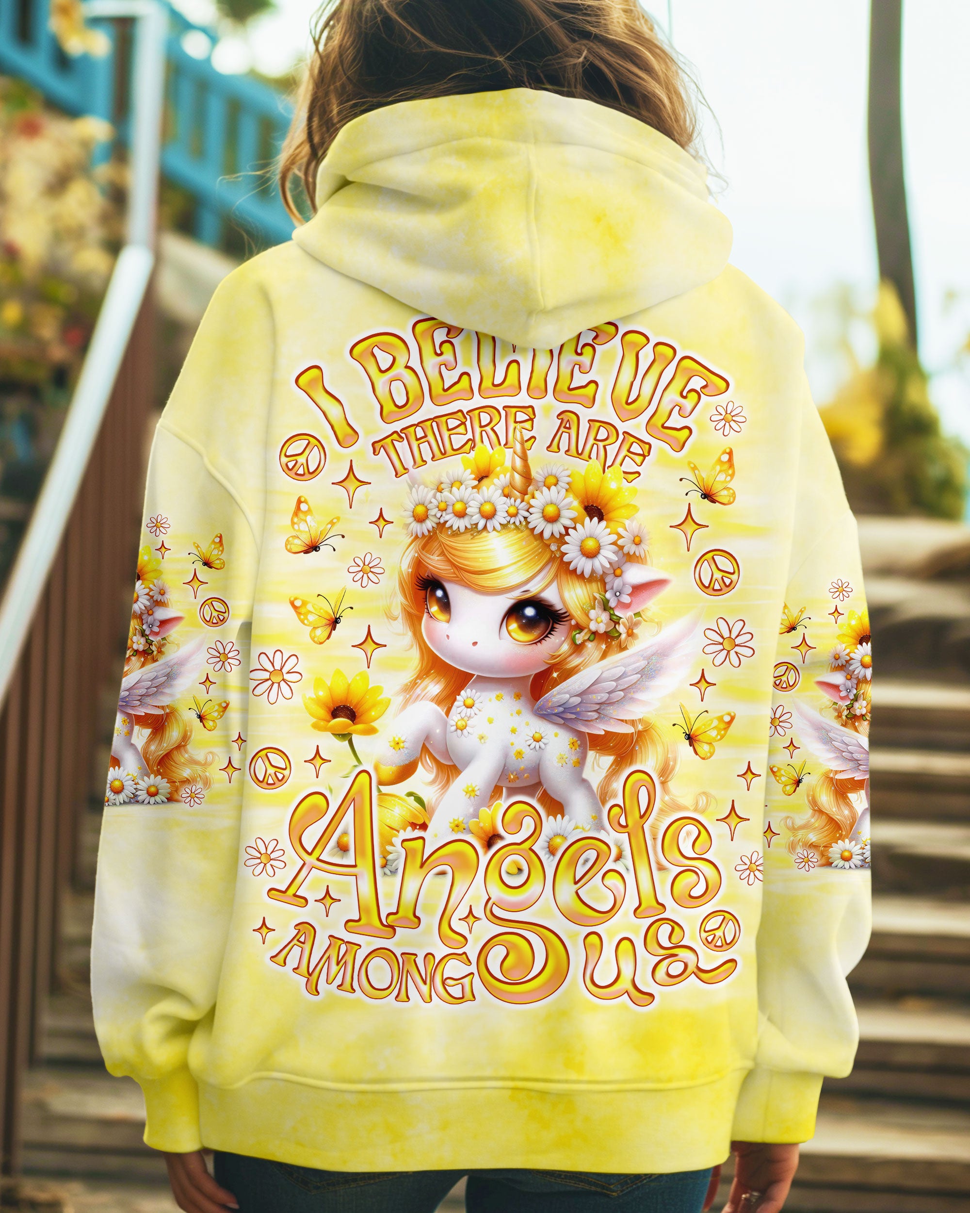 I BELIEVE THERE ARE ANGELS AMONG US UNICORN ALL OVER PRINT - TLNO0707251