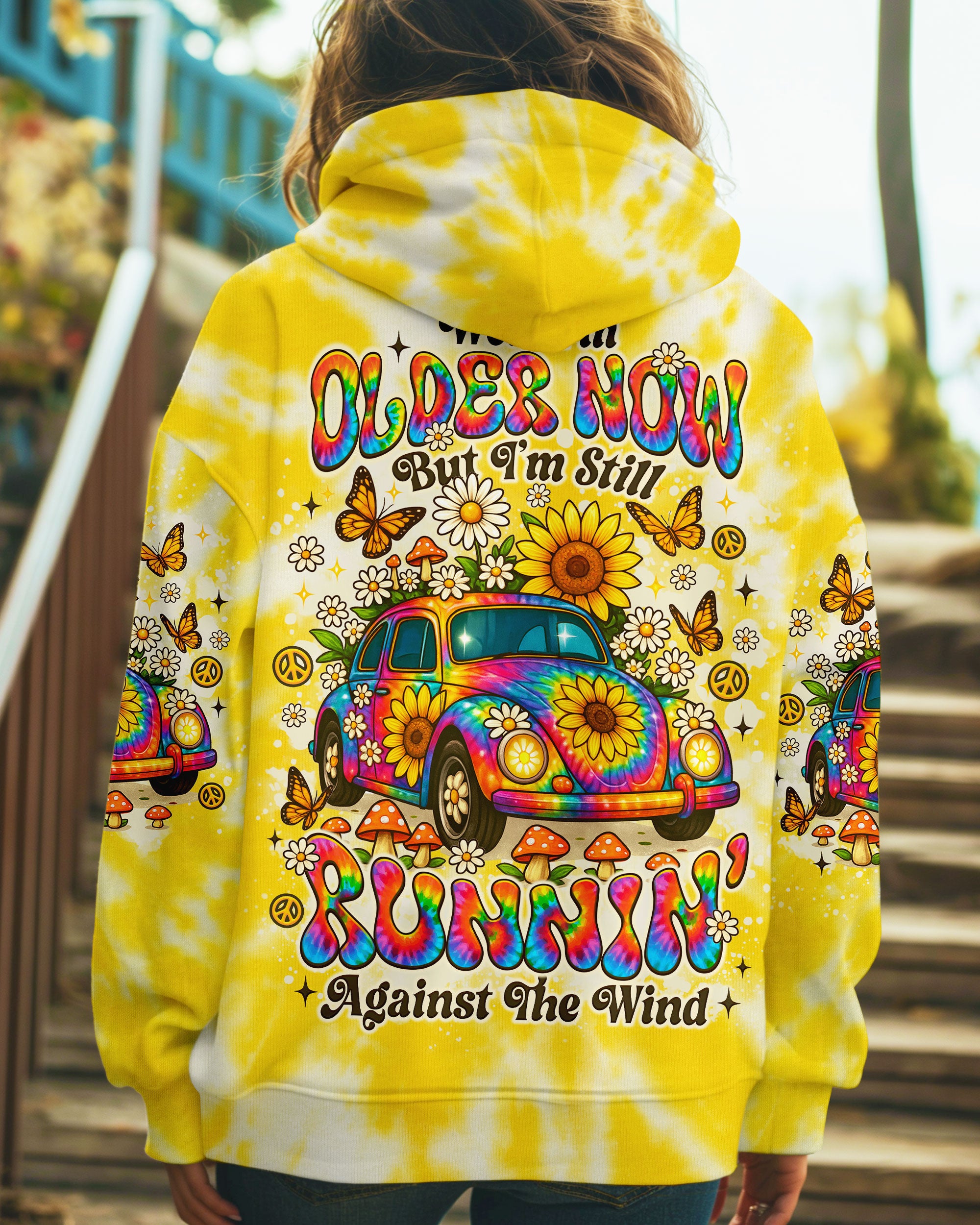 RUNNING AGAINST THE WIND CAR TIE DYE ALL OVER PRINT - TLNO0910252