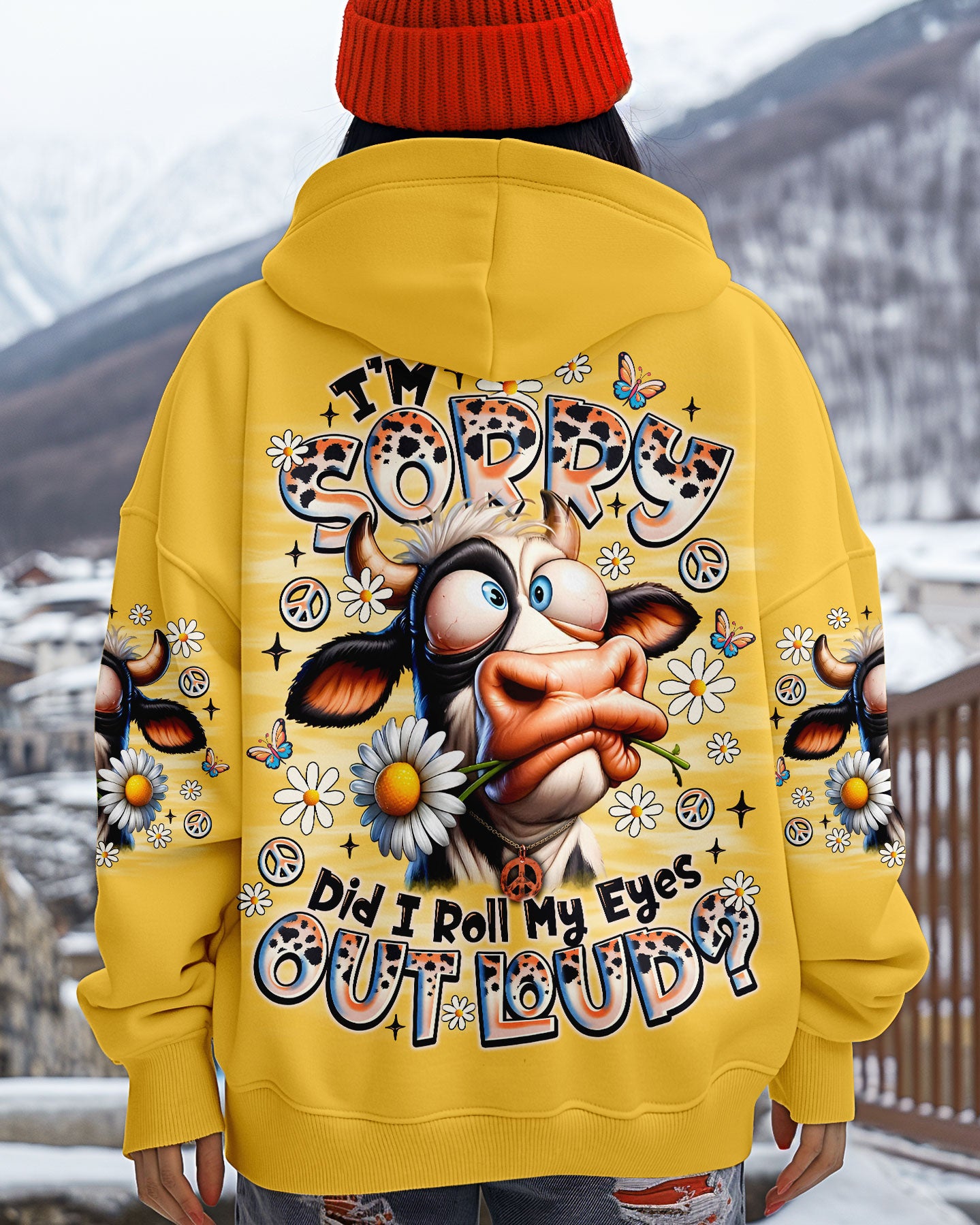 DID I ROLL MY EYES OUT LOUD COW ALL OVER PRINT - TLNO1407251