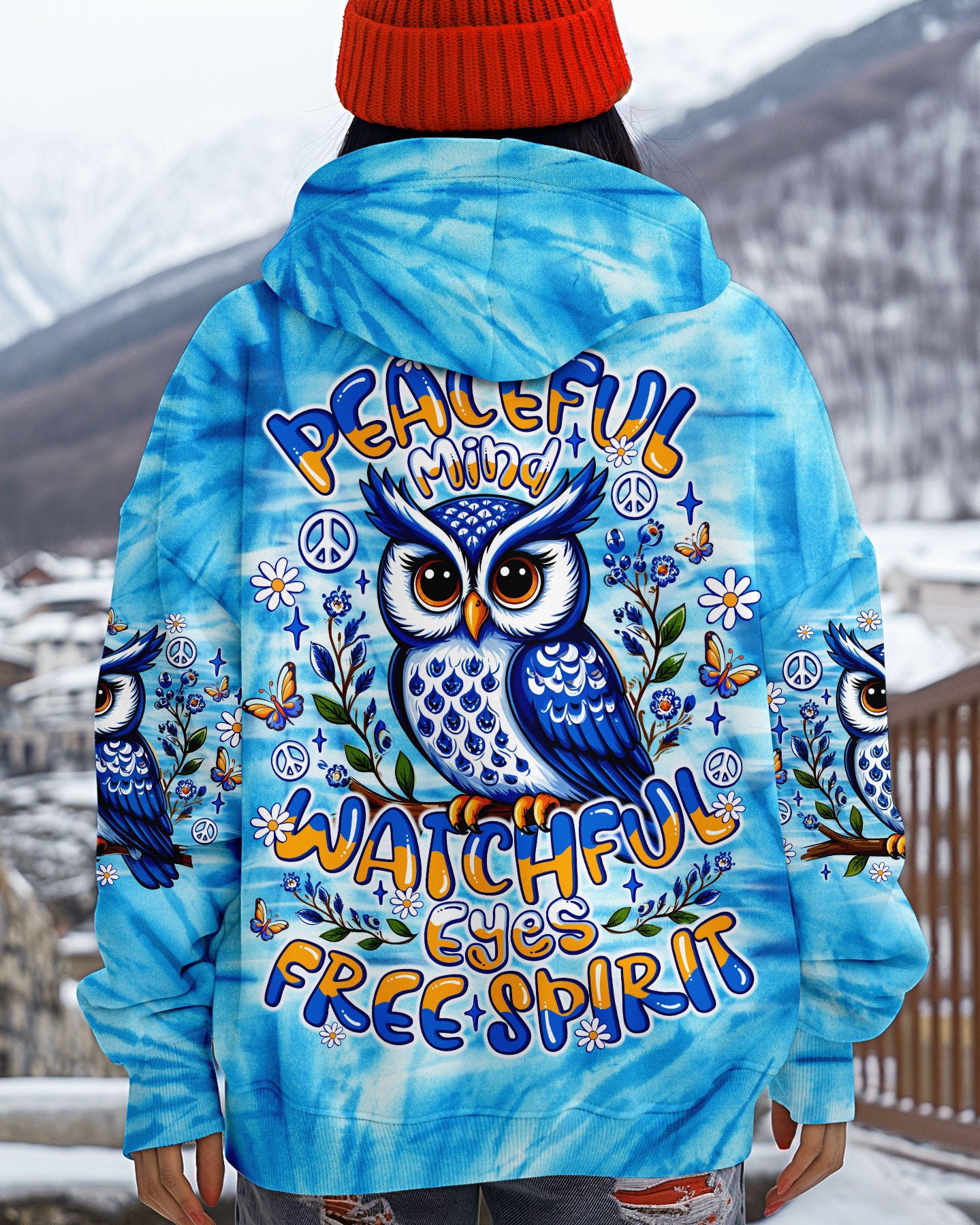 PEACEFUL MIND OWL ALL OVER PRINT - TLNO1007252