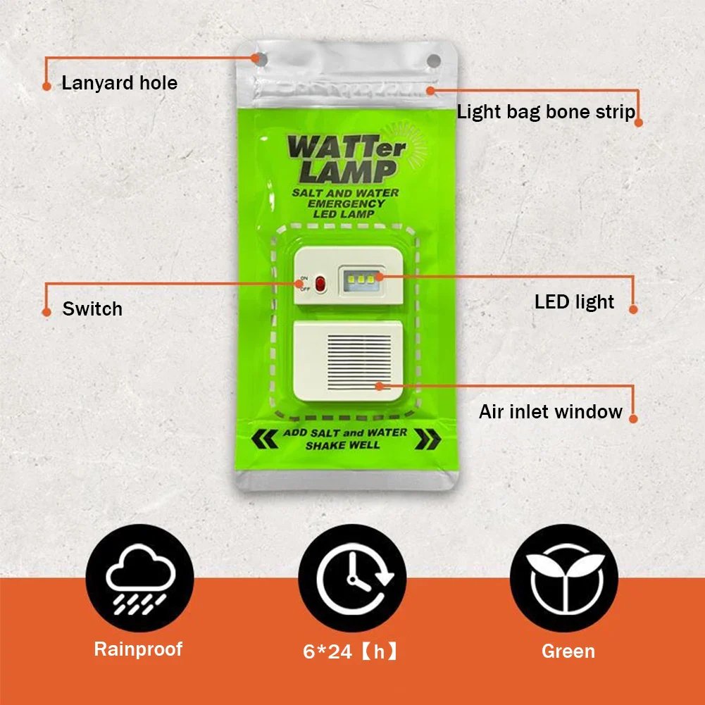 SaltWater LED Camping Lamp – Powered by Nature, Ready for Anything 💧💡