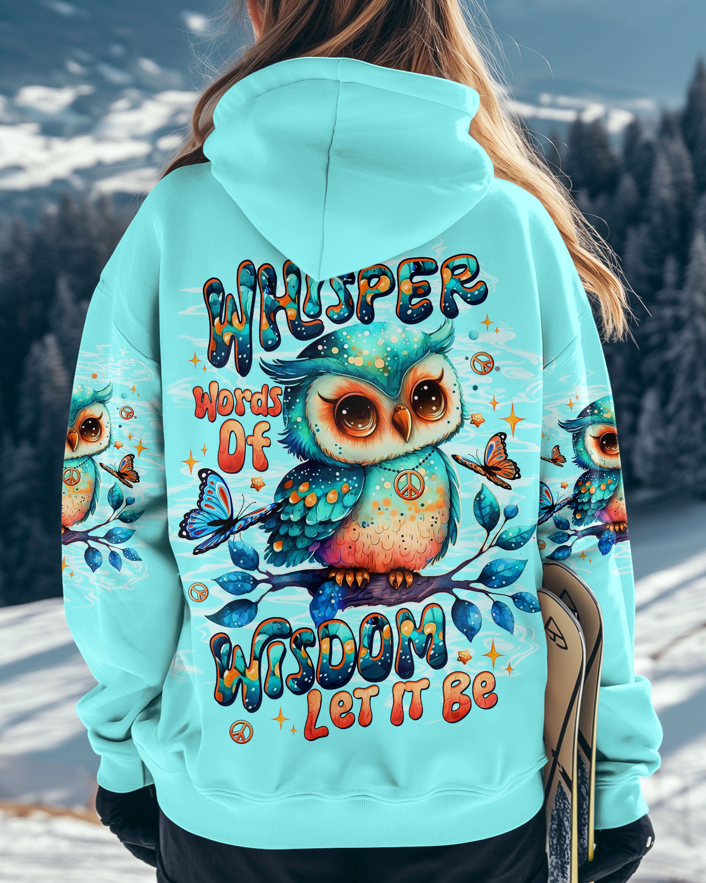 WHISPER WORDS OF WISDOM LET IT BE OWL  ALL OVER PRINT  - TLTW0810254
