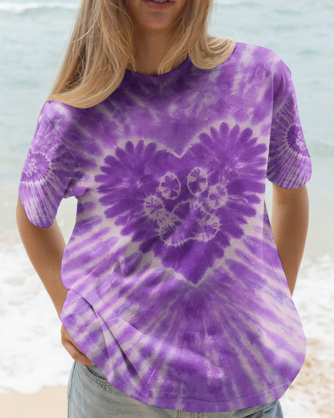 PURPLE PAW HEART ALL OVER PRINT - TYQY1003261