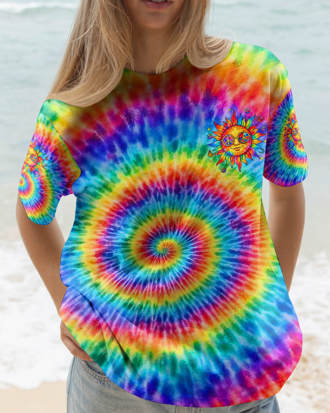 BE YOU THE WORLD WILL ADJUST HIPPIE SUN ALL OVER PRINT - YHLT2502261