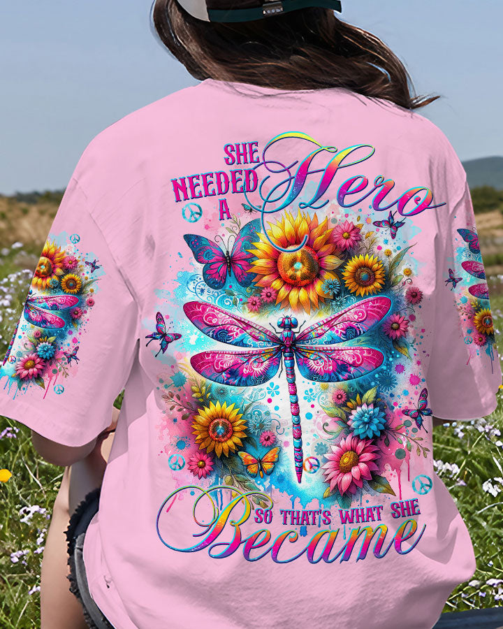 SHE NEEDED A HERO DRAGONFLY ALL OVER PRINT - TLTW2603244