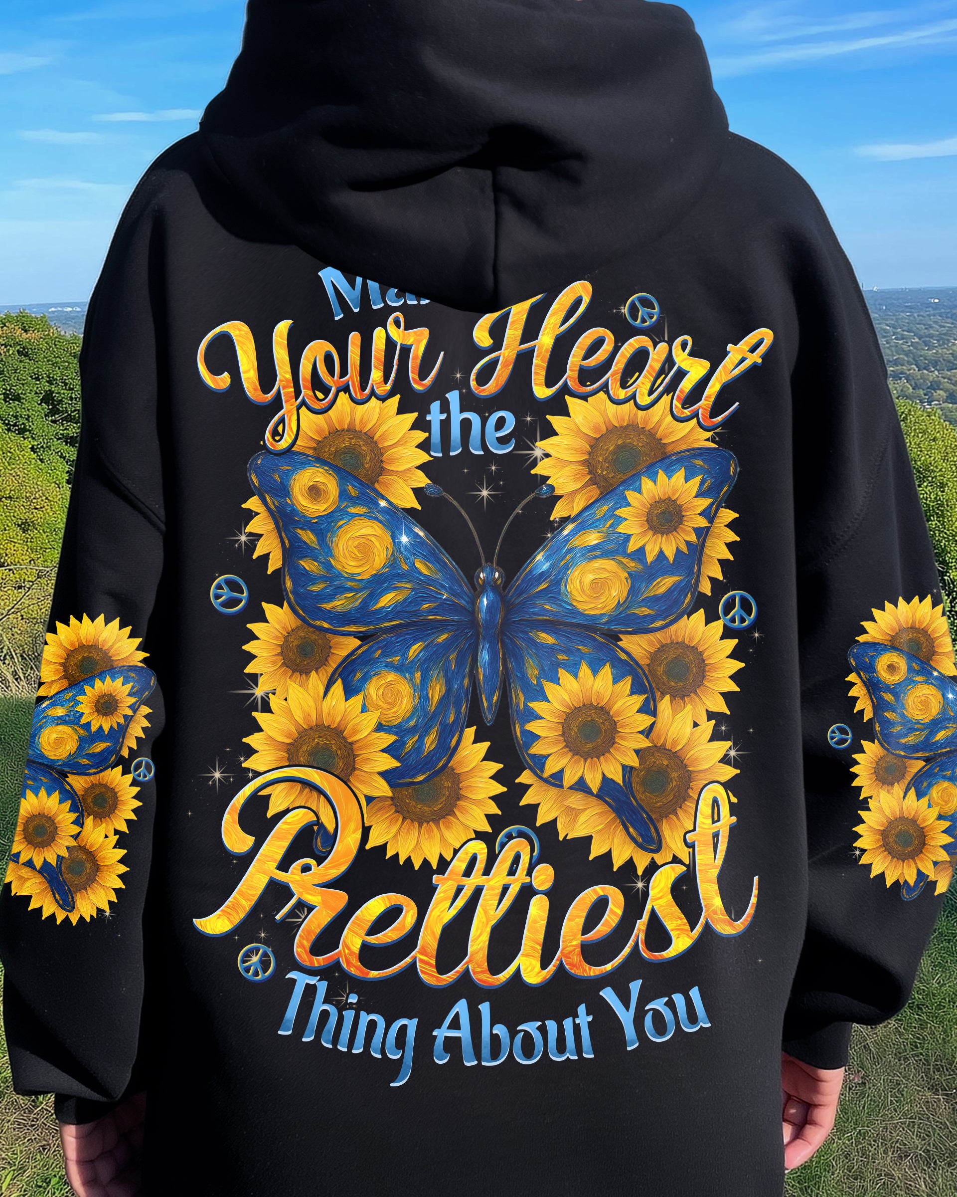 MAKE YOUR HEART THE PRETTIEST BUTTERFLY ALL OVER PRINT - TYTD2509252