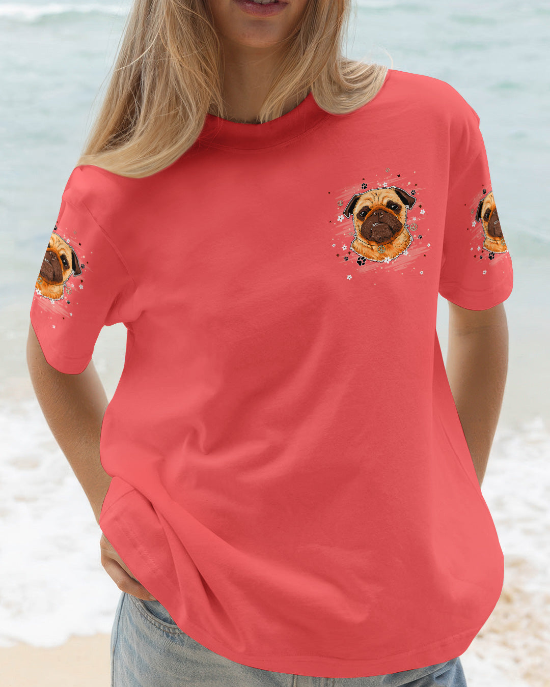 APPARENTLY I HAVE AN ATTITUDE WHO KNEW PUG DOG ALL OVER PRINT - TLHN0303262