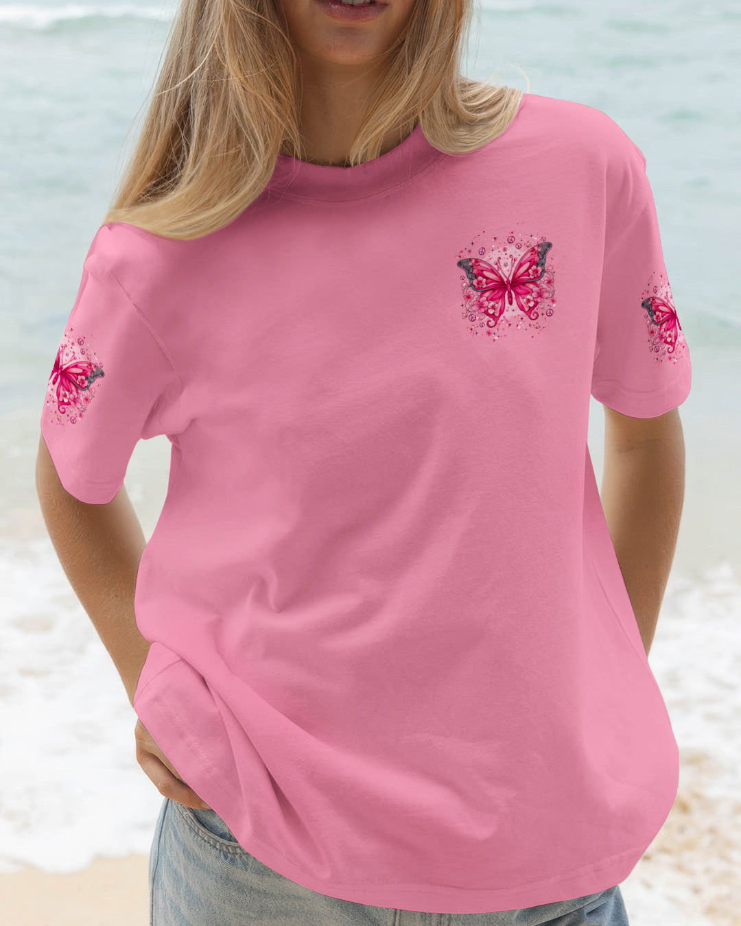 HAPPY MIND HAPPY LIFE BUTTERFLY ALL OVER PRINT - TYQY2602261