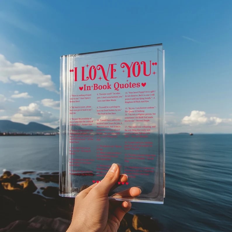 🔥LAST DAY 50% OFF - 💐I Love You in Book Quotes Books Vase for Flowers