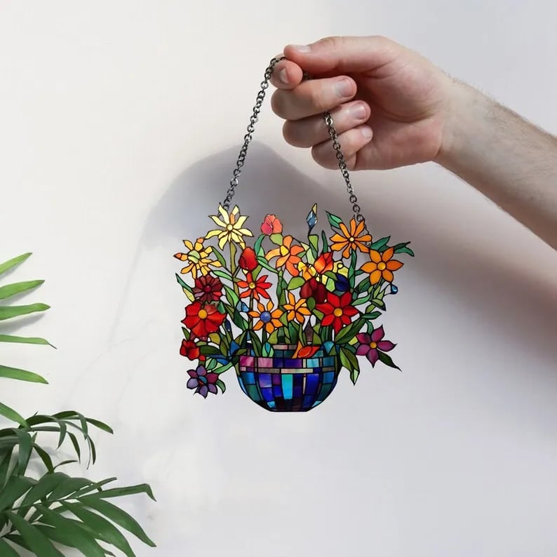 🔥LAST DAY 50% OFF - 💐 Art Flower Basket Pendant 🏡