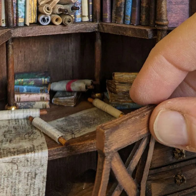 🔖"The bay library" Miniature Bookcase